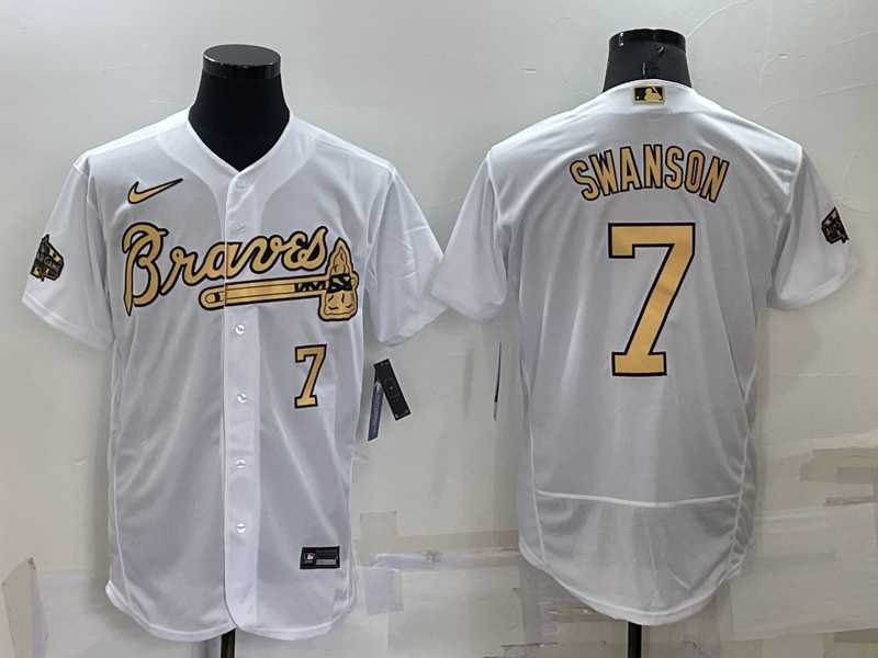 Atlanta Braves #7 Dansby Swanson White Number 2022 All Star Stitched Flexbase Nike Jersey,We sell and wholesale Atlanta Braves #7 Dansby Swanson White Number 2022 All Star Stitched Flexbase Nike Jersey on line form chian!